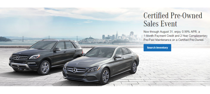 Mercedes-Benz Certified Pre-Owned Sales Event